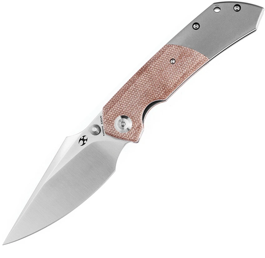 Kansept Fenrir Liner Lock Knife Brown Micarta/Titanium (3.4" Satin), Kansept Fenrir Liner Lock Knife Brown Micarta/Titanium (3.4" Satin) for Sale, Kansept Fenrir Liner Lock Knife Brown Micarta/Titanium (3.4" Satin)