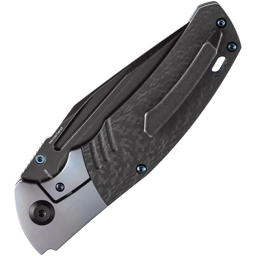 Kansept Knives Hinterland Clip Point Frame Lock Knife Twill CF (3.6" Black SW), Kansept Knives Hinterland Clip Point Frame Lock Knife Twill CF (3.6" Black SW) for Sale, Kansept Knives Hinterland Clip Point Frame Lock Knife Twill CF (3.6" Black SW)