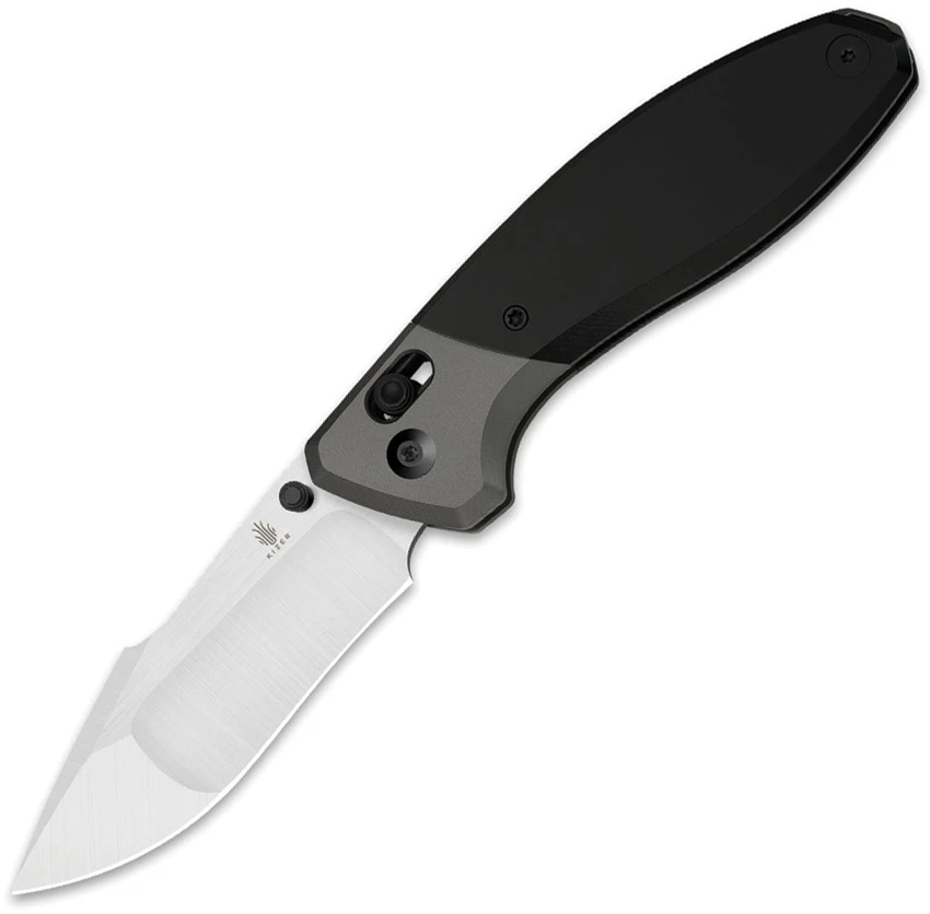 Kizer Staffi Clutch Lock Knife Black + Gray Titanium (3.30" Polished), Kizer Staffi Clutch Lock Knife Black + Gray Titanium (3.30" Polished) for Sale, Kizer Staffi Clutch Lock Knife Black + Gray Titanium (3.30" Polished)