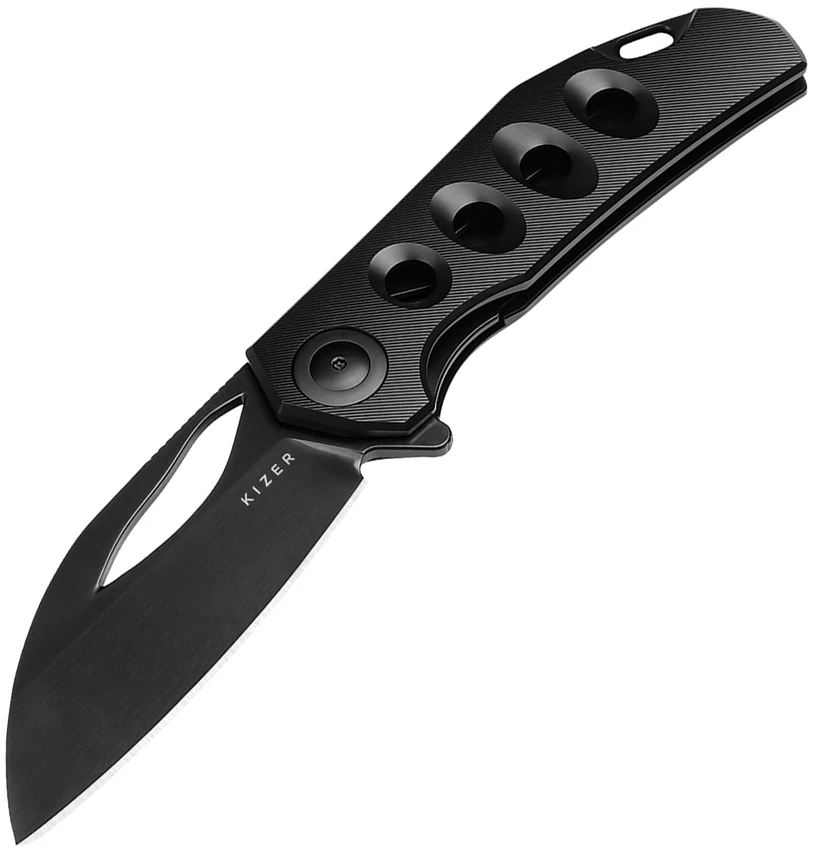 Kizer Hawk Liner Lock Knife Polished DLC Titanium (3.6" Black), Kizer Hawk Liner Lock Knife Polished DLC Titanium (3.6" Black) for Sale, Kizer Hawk Liner Lock Knife Polished DLC Titanium (3.6" Black)