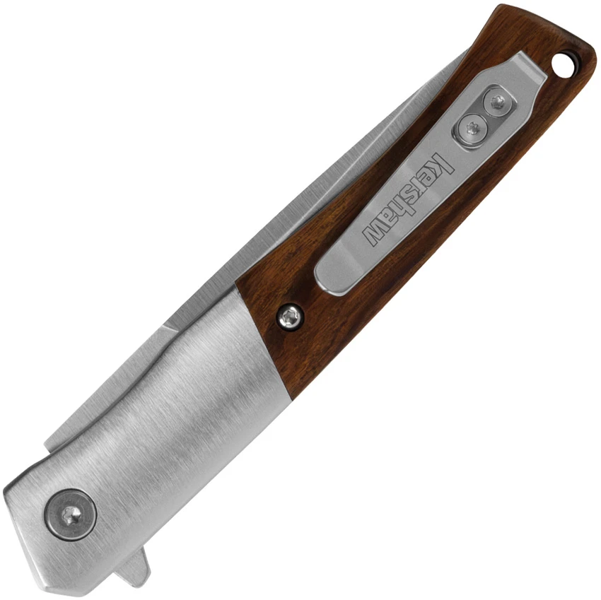 Kershaw Enhance Spring Assisted Liner Lock Knife Wood + SS (3" Satin), Kershaw Enhance Spring Assisted Liner Lock Knife Wood + SS (3" Satin) for Sale, Kershaw Enhance Spring Assisted Liner Lock Knife Wood + SS (3" Satin)