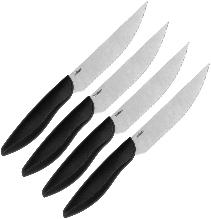 Kershaw 4-Piece Serrated Steak Knife Set Black Polymer, Kershaw 4-Piece Serrated Steak Knife Set Black Polymer for Sale, Kershaw 4-Piece Serrated Steak Knife Set Black Polymer