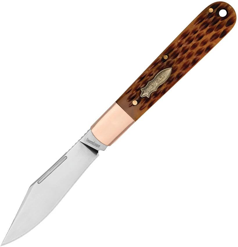 Kershaw Culpepper Clip Point Slip Joint Knife Brown Jigged Bone (3.25" Satin), Kershaw Culpepper Clip Point Slip Joint Knife Brown Jigged Bone (3.25" Satin) for Sale, Kershaw Culpepper Clip Point Slip Joint Knife Brown Jigged Bone (3.25" Satin)