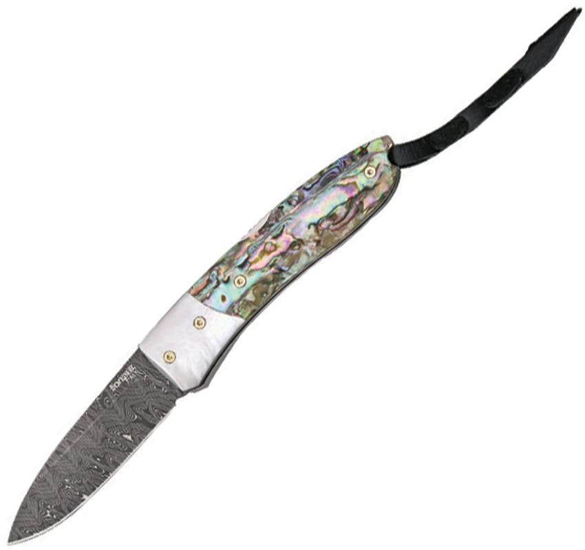 LionSteel Opera Gentleman's Knife Mother of Pearl w/ Abalone Damascus, LionSteel Opera Gentleman's Knife Mother of Pearl w/ Abalone Damascus for Sale, LionSteel Opera Gentleman's Knife Mother of Pearl w/ Abalone Damascus