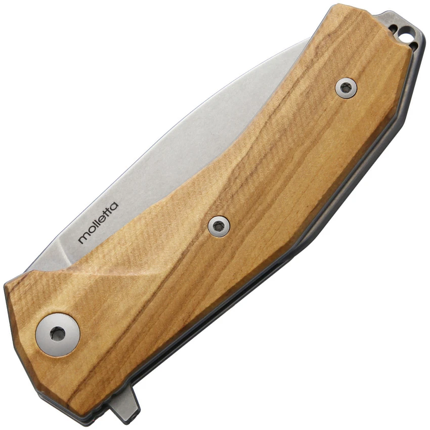 LionSteel KUR Flipper Liner Lock Knife Olive Wood (3.43" Stonewash), LionSteel KUR Flipper Liner Lock Knife Olive Wood (3.43" Stonewash) for Sale, LionSteel KUR Flipper Liner Lock Knife Olive Wood (3.43" Stonewash)