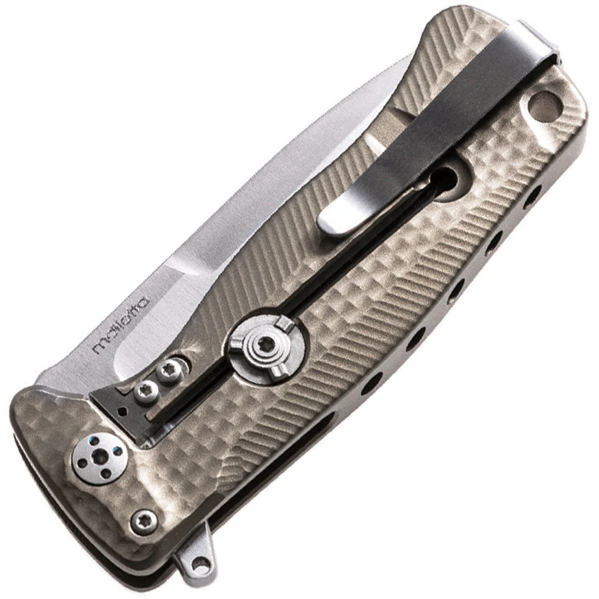 LionSteel SR-22 Flipper Integral Frame Lock Knife Bronze Titanium (3.125" Satin), LionSteel SR-22 Flipper Integral Frame Lock Knife Bronze Titanium (3.125" Satin) for Sale, LionSteel SR-22 Flipper Integral Frame Lock Knife Bronze Titanium (3.125" Satin)