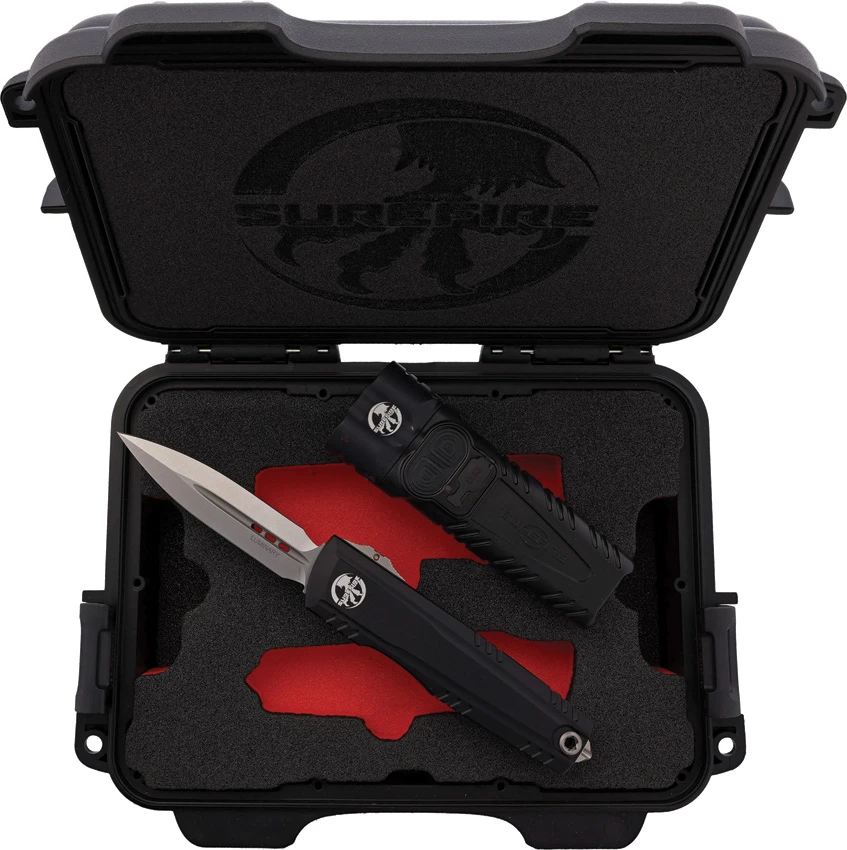 Microtech Luminary D/E Zero Stop OTF Knife (3.63" SW) + SureFire Stiletto Pro II, Microtech Luminary D/E Zero Stop OTF Knife (3.63" SW) + SureFire Stiletto Pro II for Sale, Microtech Luminary D/E Zero Stop OTF Knife (3.63" SW) + SureFire Stiletto Pro II