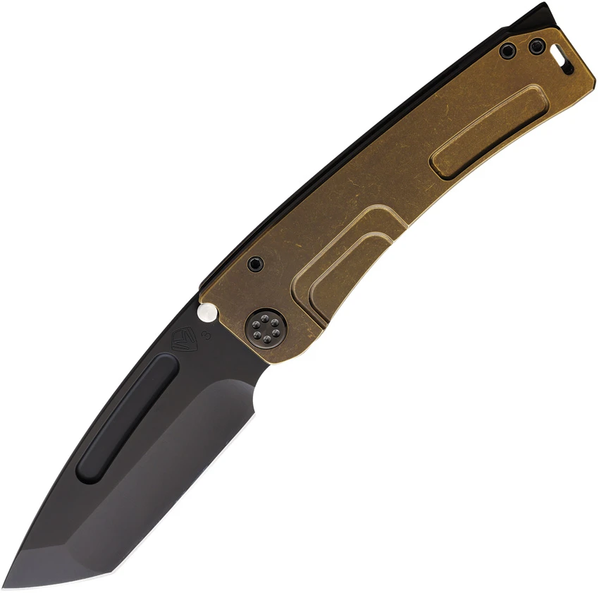 Medford Marauder-H CPM 3V Frame Lock Knife Bronze Titanium  (4.2" Black), Medford Marauder-H CPM 3V Frame Lock Knife Bronze Titanium  (4.2" Black) for Sale, Medford Marauder-H CPM 3V Frame Lock Knife Bronze Titanium  (4.2" Black)