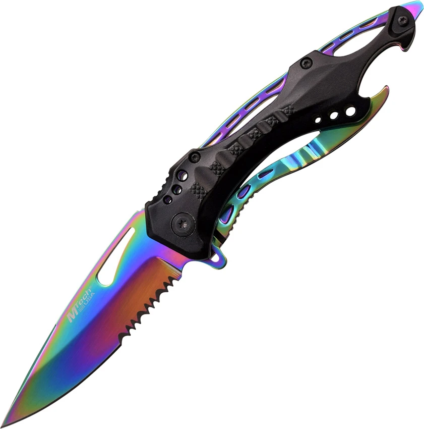 MTech Knives Linerlock Rainbow, MTech Knives Linerlock Rainbow for Sale, MTech Knives Linerlock Rainbow