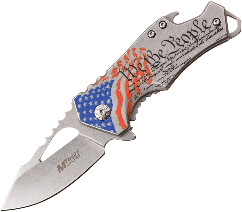 MTech MT-A882 Spring Assisted Knife We The People Steel Design (2.4" Stonewash), MTech MT-A882 Spring Assisted Knife We The People Steel Design (2.4" Stonewash) for Sale, MTech MT-A882 Spring Assisted Knife We The People Steel Design (2.4" Stonewash)