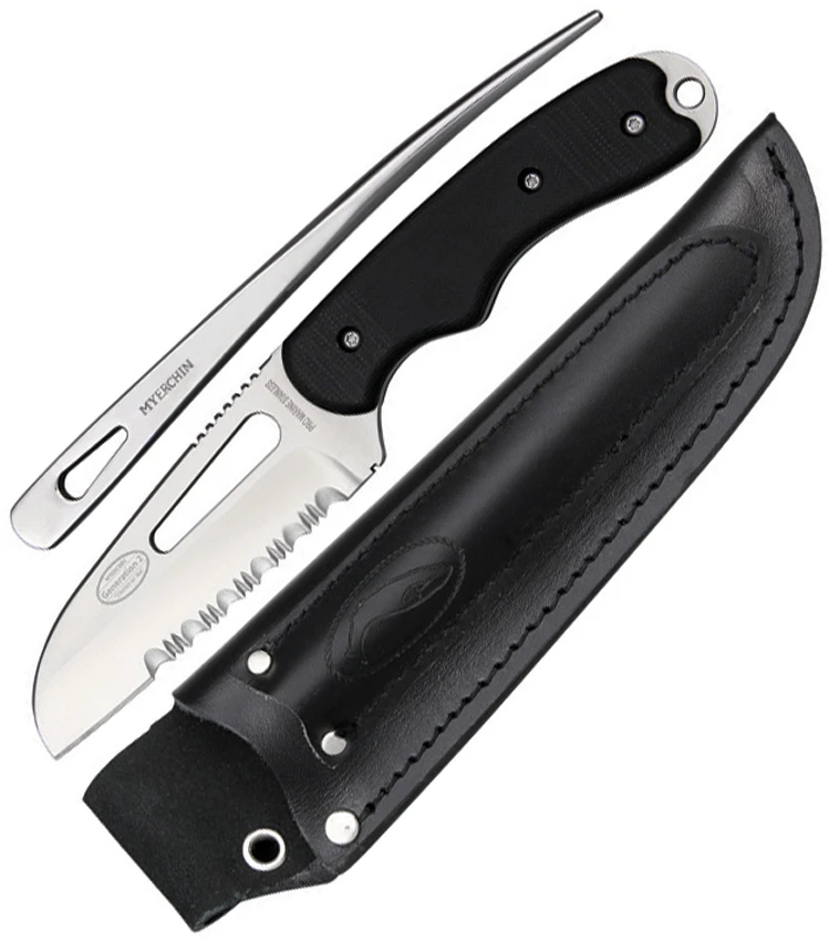 Myerchin Gen. 2 Offshore System Fixed Blade Knife Black G-10 (4" Satin Serr), Myerchin Gen. 2 Offshore System Fixed Blade Knife Black G-10 (4" Satin Serr) for Sale, Myerchin Gen. 2 Offshore System Fixed Blade Knife Black G-10 (4" Satin Serr)