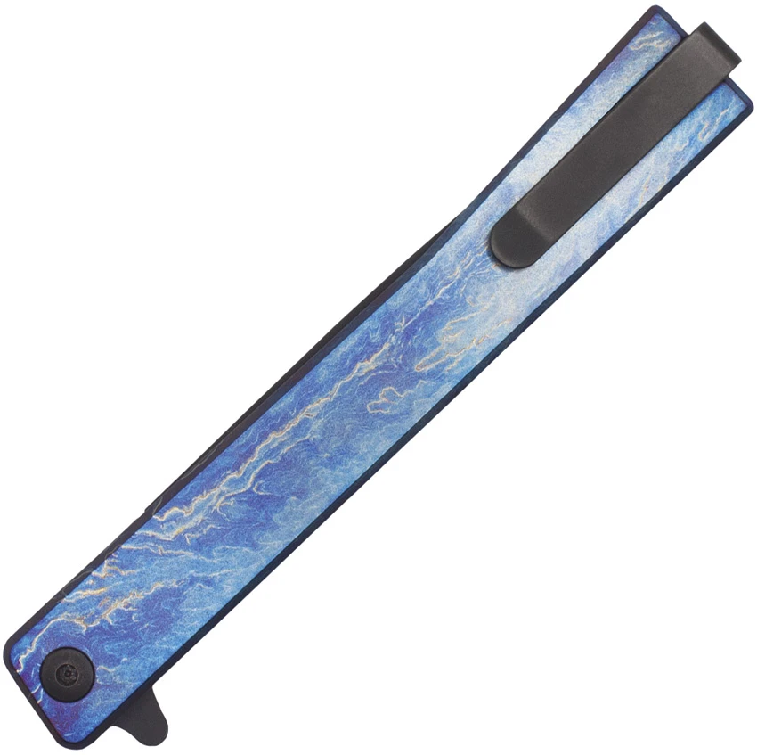 Ocaso Solstice Liner Lock Knife Lightning Strike Titanium (3.5" Black PVD), Ocaso Solstice Liner Lock Knife Lightning Strike Titanium (3.5" Black PVD) for Sale, Ocaso Solstice Liner Lock Knife Lightning Strike Titanium (3.5" Black PVD)