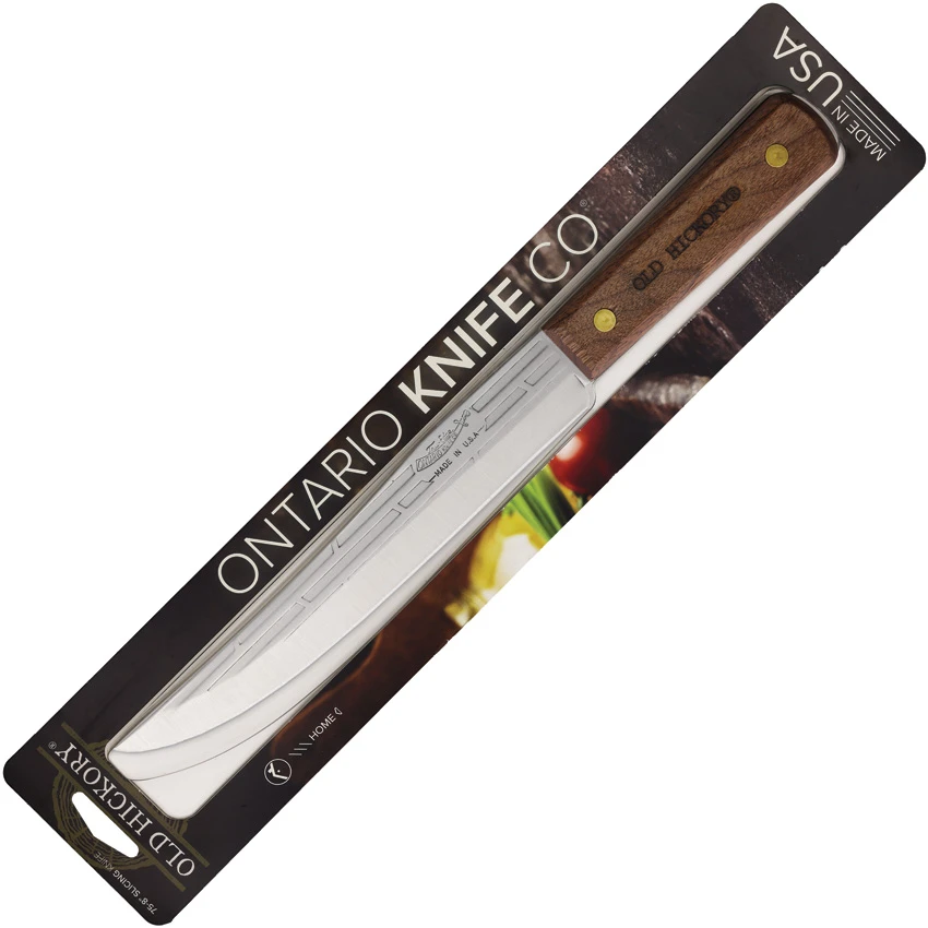 Old Hickory Slicing Fixed Blade Knife Dark Wood (8" Satin), Old Hickory Slicing Fixed Blade Knife Dark Wood (8" Satin) for Sale, Old Hickory Slicing Fixed Blade Knife Dark Wood (8" Satin)