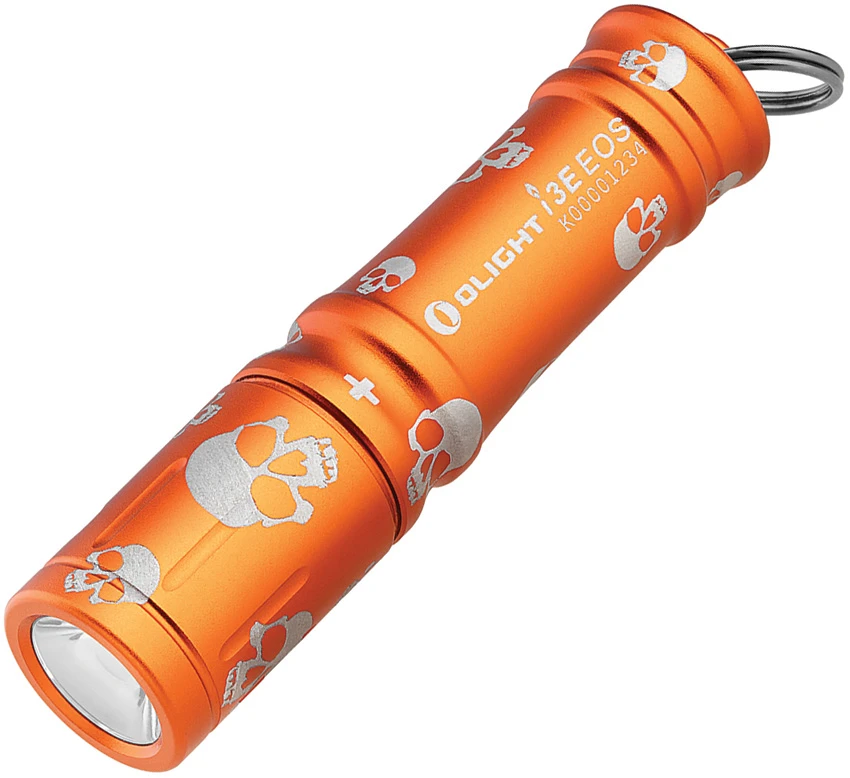 Olight i3E EOS Mono-Output Flashlight Orange Skull (90 Lumens), Olight i3E EOS Mono-Output Flashlight Orange Skull (90 Lumens) for Sale, Olight i3E EOS Mono-Output Flashlight Orange Skull (90 Lumens)