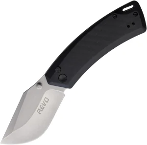 REVO Canyon Button Lock Flipper Knife Black FRN (3" Stonewash), REVO Canyon Button Lock Flipper Knife Black FRN (3" Stonewash) for Sale, REVO Canyon Button Lock Flipper Knife Black FRN (3" Stonewash)