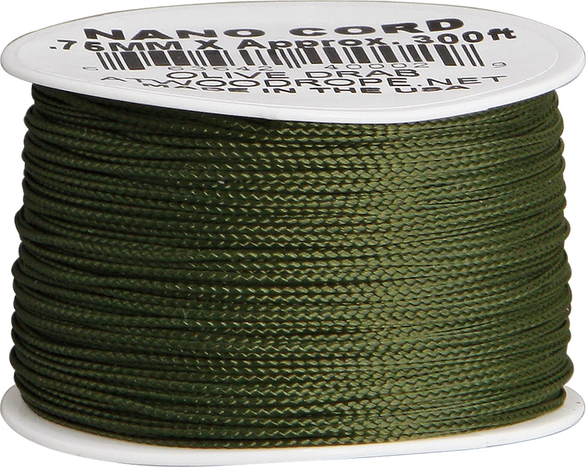 Olive Drab Atwood Nano Cord (300') USA, Olive Drab Atwood Nano Cord (300') USA for Sale, Olive Drab Atwood Nano Cord (300') USA
