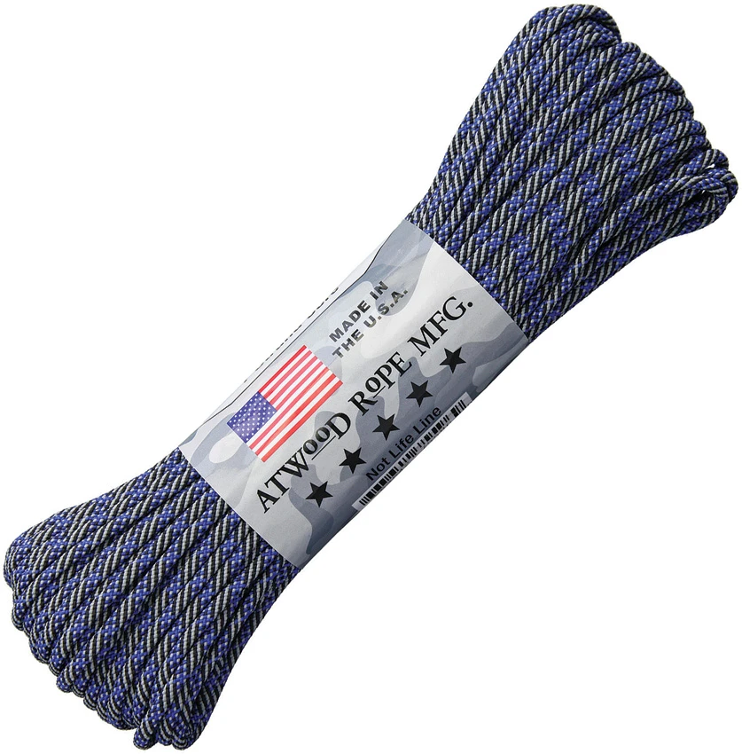 Atwood Rope MFG Parachute Cord Thin Blue Line, Atwood Rope MFG Parachute Cord Thin Blue Line for Sale, Atwood Rope MFG Parachute Cord Thin Blue Line