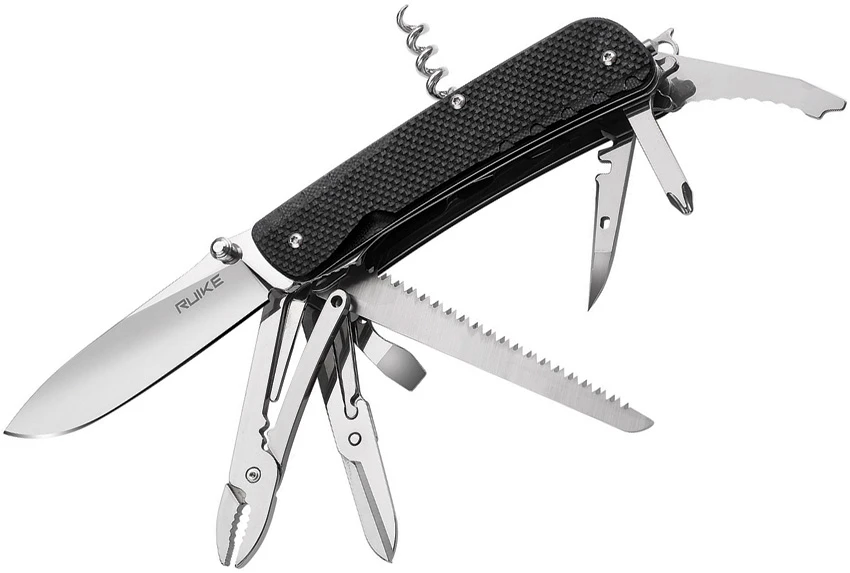 RUIKE Trekker LD51-B Multi-Tool Folding Knife Black G-10 (3.35" Mirror), RUIKE Trekker LD51-B Multi-Tool Folding Knife Black G-10 (3.35" Mirror) for Sale, RUIKE Trekker LD51-B Multi-Tool Folding Knife Black G-10 (3.35" Mirror)