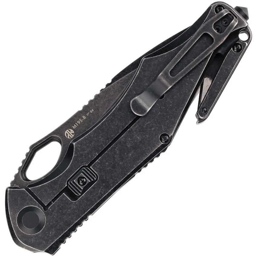 RUIKE M195 Frame Lock + Beta Plus Lock Knife Black G-10 (3.25" Black SW Serr), RUIKE M195 Frame Lock + Beta Plus Lock Knife Black G-10 (3.25" Black SW Serr) for Sale, RUIKE M195 Frame Lock + Beta Plus Lock Knife Black G-10 (3.25" Black SW Serr)