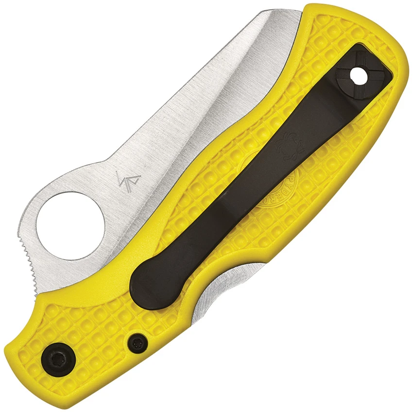 Spyderco Saver Salt Knife C118SYL Yellow FRN (3.09" Satin Serr), Spyderco Saver Salt Knife C118SYL Yellow FRN (3.09" Satin Serr) for Sale, Spyderco Saver Salt Knife C118SYL Yellow FRN (3.09" Satin Serr)