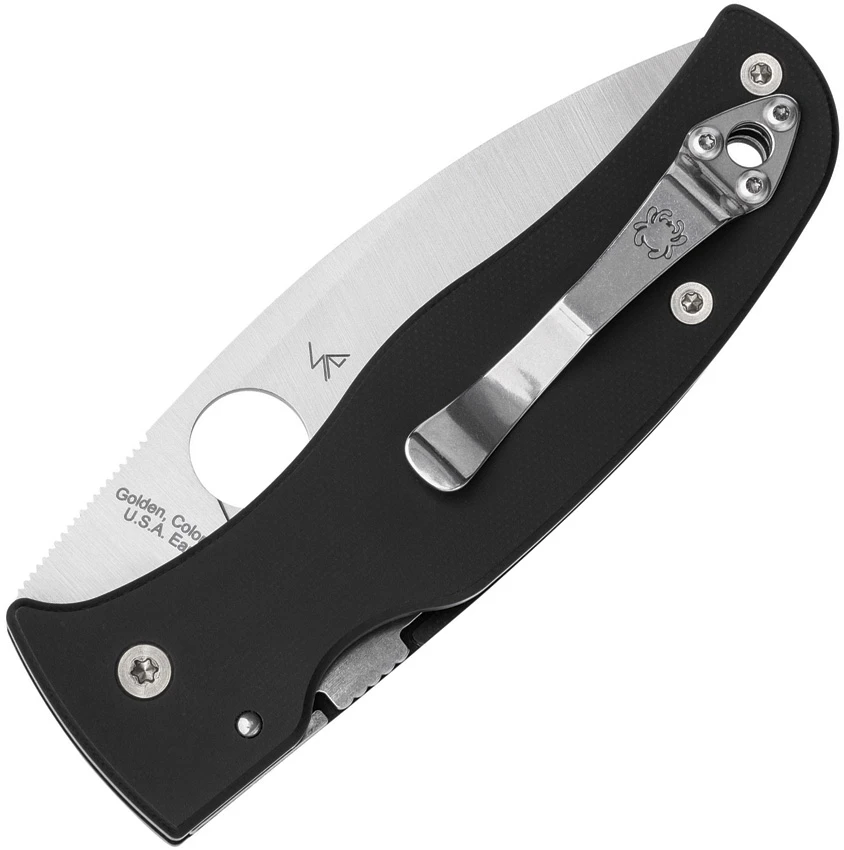 Spyderco Bodacious Compression Lock Knife Black G-10 (3.6" Satin) C263GS, Spyderco Bodacious Compression Lock Knife Black G-10 (3.6" Satin) C263GS for Sale, Spyderco Bodacious Compression Lock Knife Black G-10 (3.6" Satin) C263GS