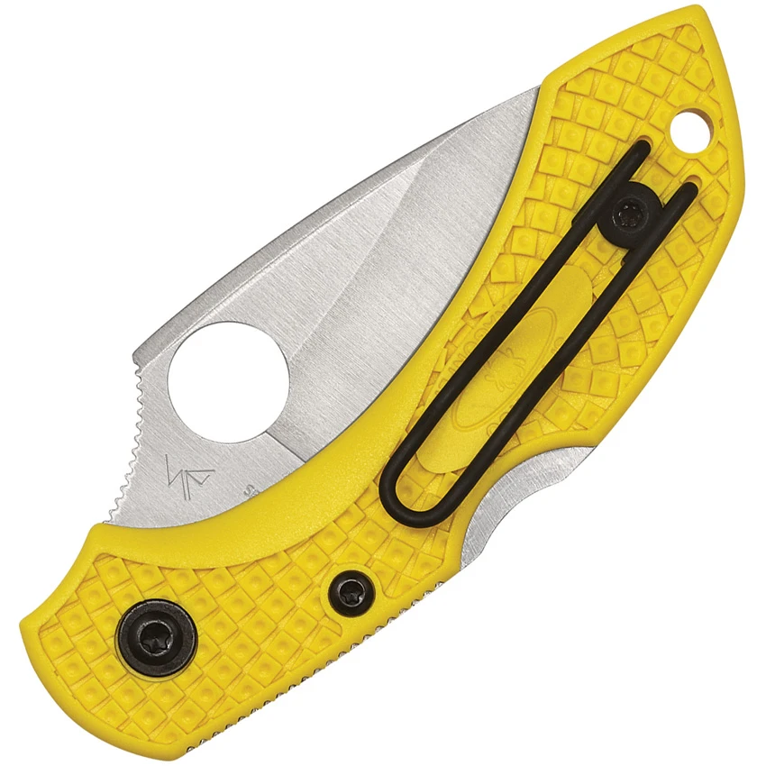 Spyderco Dragonfly 2 Salt Lockback Knife Yellow FRN (2.25" H2 Satin Serr), Spyderco Dragonfly 2 Salt Lockback Knife Yellow FRN (2.25" H2 Satin Serr) for Sale, Spyderco Dragonfly 2 Salt Lockback Knife Yellow FRN (2.25" H2 Satin Serr)