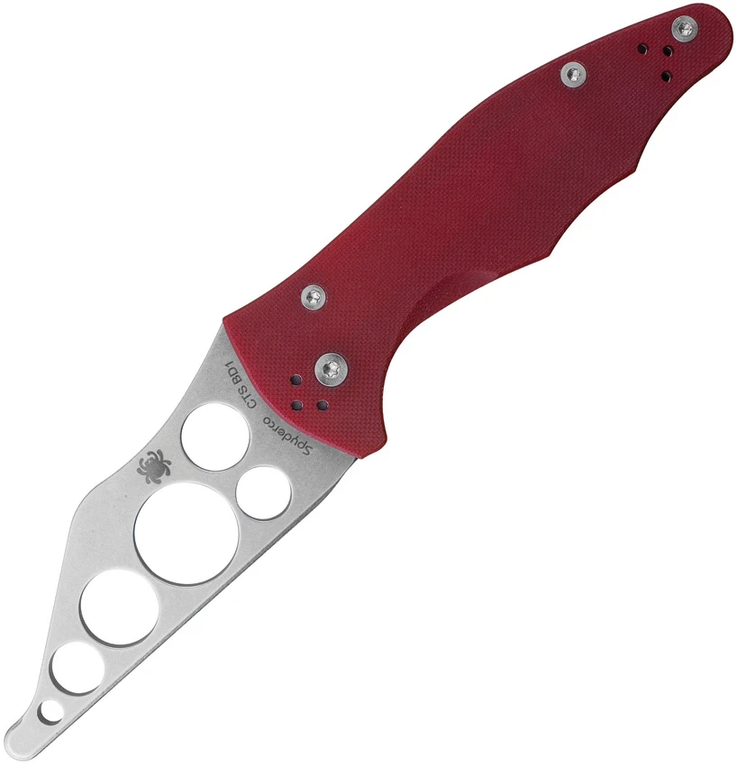 Spyderco Yojimbo 2 Trainer Red G-10 (3.125" Stonewash) C85TR2, Spyderco Yojimbo 2 Trainer Red G-10 (3.125" Stonewash) C85TR2 for Sale, Spyderco Yojimbo 2 Trainer Red G-10 (3.125" Stonewash) C85TR2