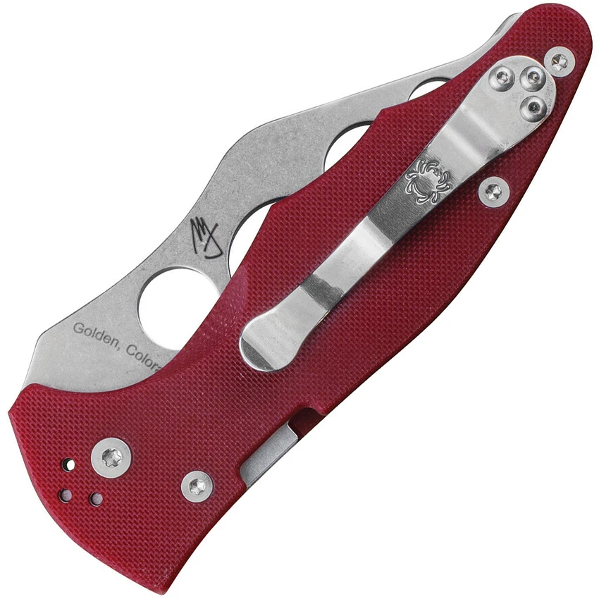 Spyderco Yojimbo 2 Trainer Red G-10 (3.125" Stonewash) C85TR2, Spyderco Yojimbo 2 Trainer Red G-10 (3.125" Stonewash) C85TR2 for Sale, Spyderco Yojimbo 2 Trainer Red G-10 (3.125" Stonewash) C85TR2