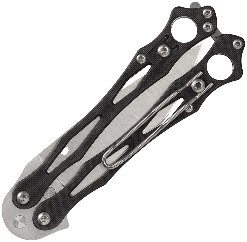 Spyderco SmallFly 2 Balisong Butterfly Knife Black G-10 (3.4" Satin) B02GP2, Spyderco SmallFly 2 Balisong Butterfly Knife Black G-10 (3.4" Satin) B02GP2 for Sale, Spyderco SmallFly 2 Balisong Butterfly Knife Black G-10 (3.4" Satin) B02GP2
