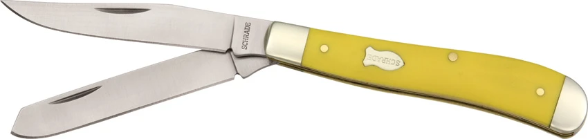 Old Timer Gunstock Trapper Knife 3.875" Yellow 94OTY, Old Timer Gunstock Trapper Knife 3.875" Yellow 94OTY for Sale, Old Timer Gunstock Trapper Knife 3.875" Yellow 94OTY