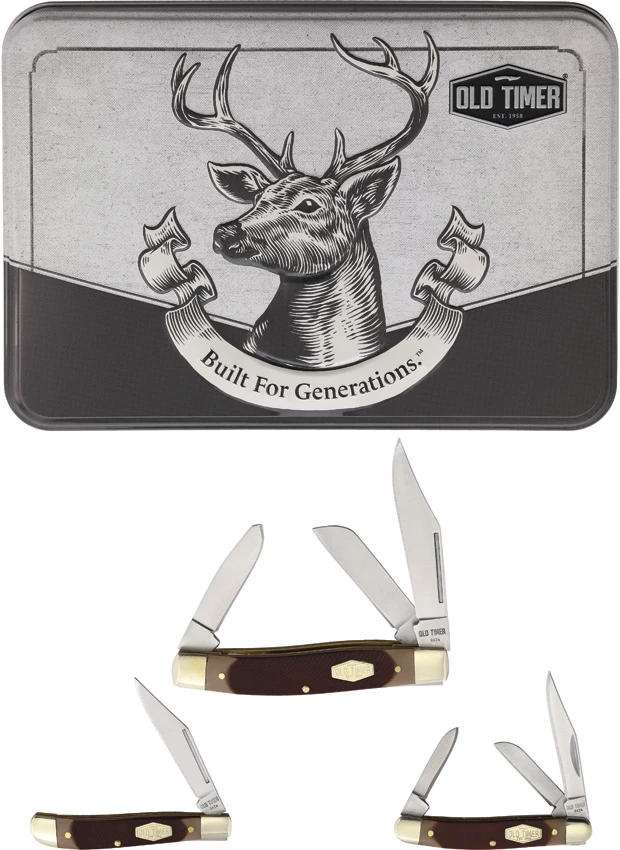Schrade Old Timer 3 pc Folder Tin, Schrade Old Timer 3 pc Folder Tin for Sale, Schrade Old Timer 3 pc Folder Tin