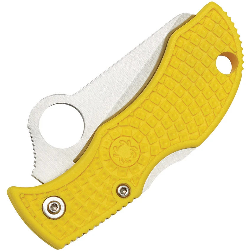 Spyderco Manbug Salt H2 Lightweight Knife Yellow (1.9" Satin Full Serr) MYLS, Spyderco Manbug Salt H2 Lightweight Knife Yellow (1.9" Satin Full Serr) MYLS for Sale, Spyderco Manbug Salt H2 Lightweight Knife Yellow (1.9" Satin Full Serr) MYLS