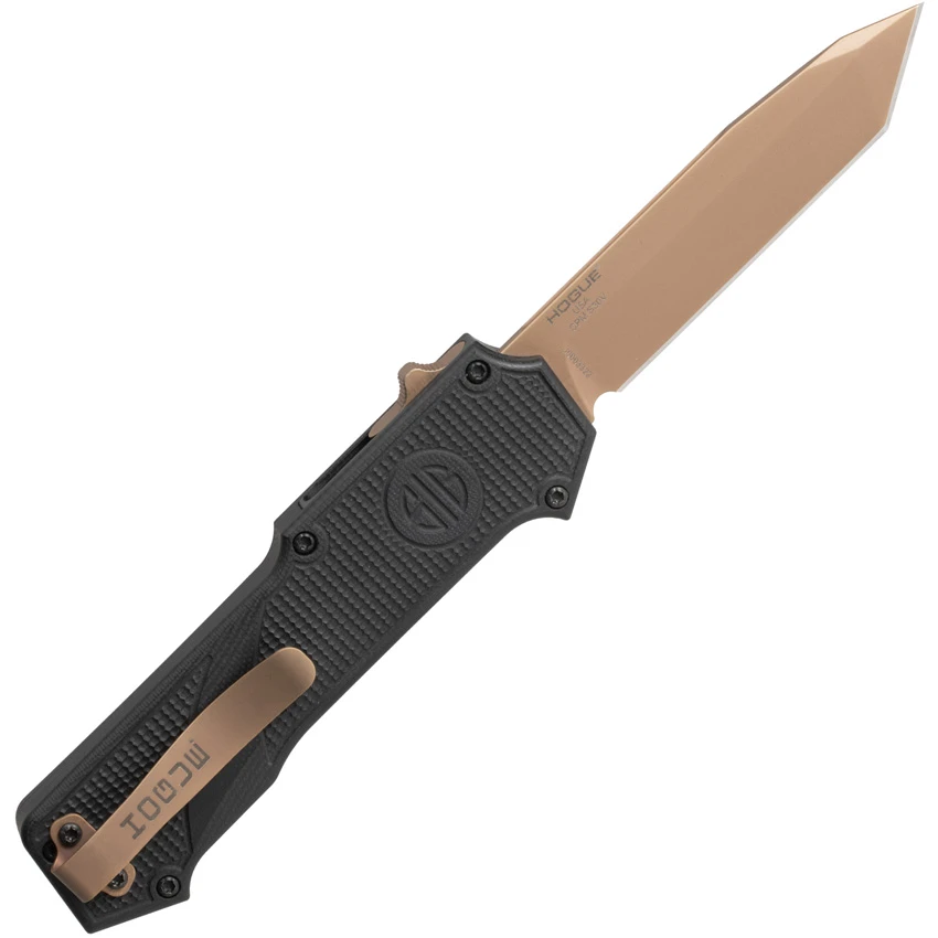 Hogue Knives SIG Compound Scorpion OTF Auto Tanto Black G-10 (3.5" FDE PVD), Hogue Knives SIG Compound Scorpion OTF Auto Tanto Black G-10 (3.5" FDE PVD) for Sale, Hogue Knives SIG Compound Scorpion OTF Auto Tanto Black G-10 (3.5" FDE PVD)