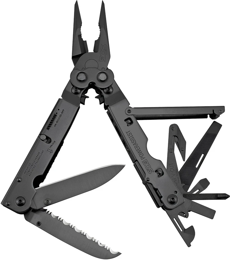 SOG PowerAssist 16-in-1 Multi-Tool w/ Nylon Case (Black Oxide) B66N-CP, SOG PowerAssist 16-in-1 Multi-Tool w/ Nylon Case (Black Oxide) B66N-CP for Sale, SOG PowerAssist 16-in-1 Multi-Tool w/ Nylon Case (Black Oxide) B66N-CP