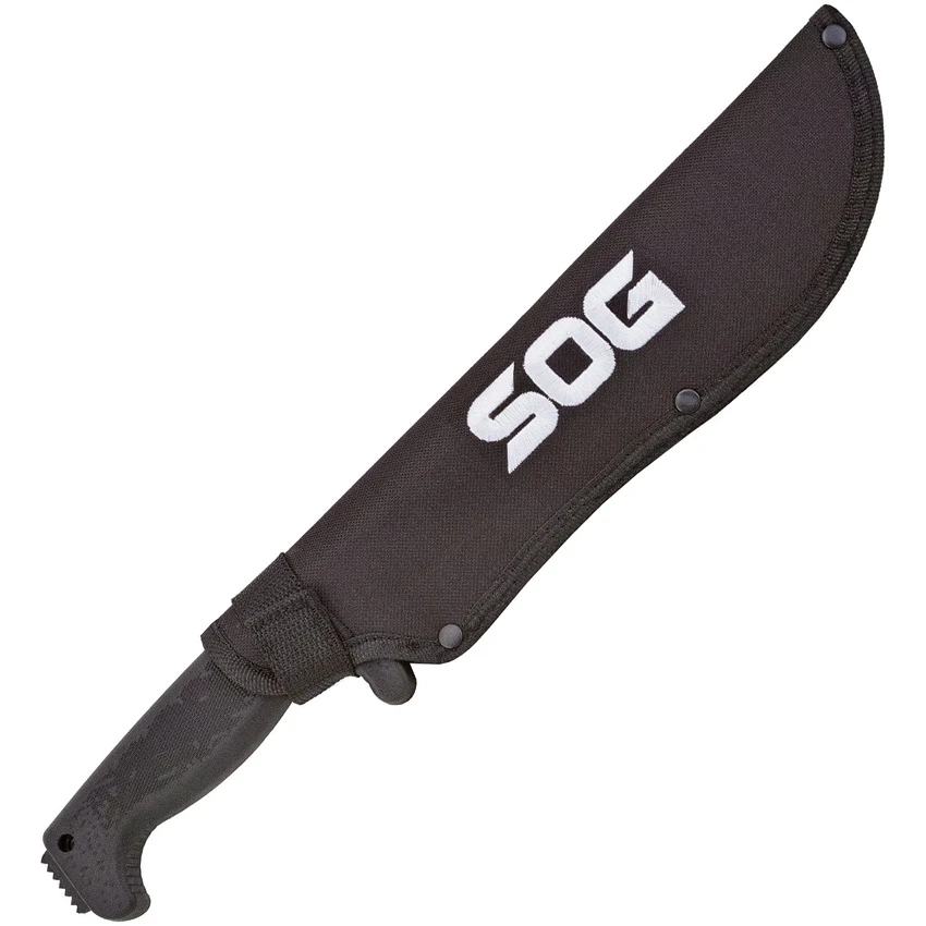 SOG SOGfari Machete - 10" Tanto Fixed Blade Knife w/ Sheath (Black) MC-04, SOG SOGfari Machete - 10" Tanto Fixed Blade Knife w/ Sheath (Black) MC-04 for Sale, SOG SOGfari Machete - 10" Tanto Fixed Blade Knife w/ Sheath (Black) MC-04