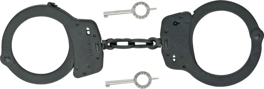 Smith & Wesson Double Lock Handcuffs Black Nickel (SW100B), Smith & Wesson Double Lock Handcuffs Black Nickel (SW100B) for Sale, Smith & Wesson Double Lock Handcuffs Black Nickel (SW100B)