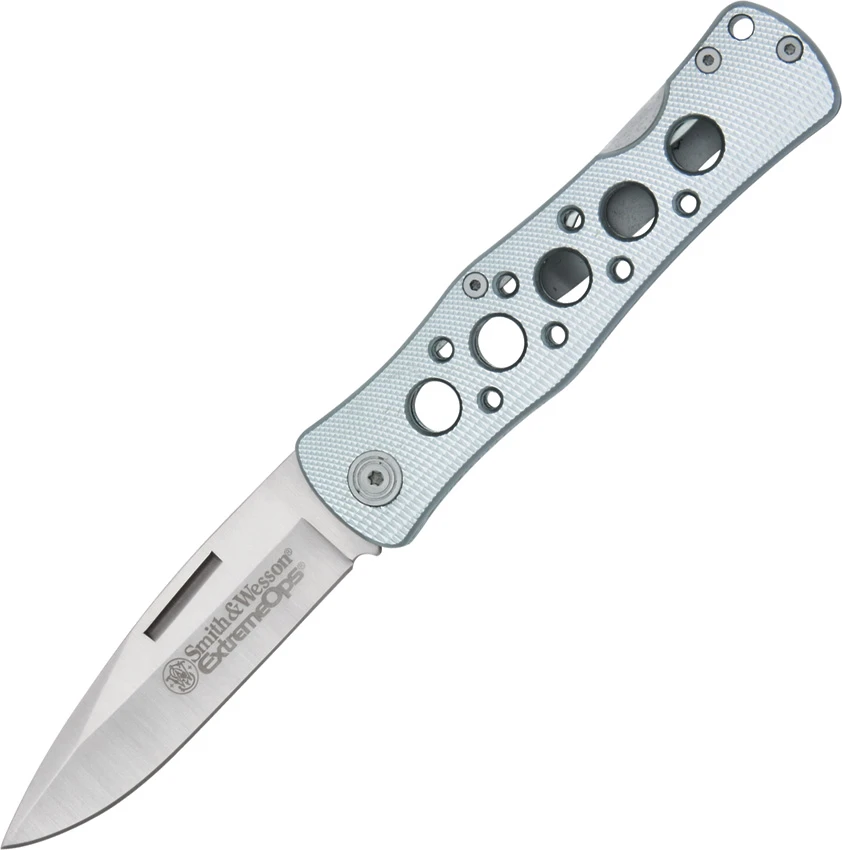 Smith & Wesson Extreme OPS CK6AEU Lock Back Folding Knife Silver (Satin Plain), Smith & Wesson Extreme OPS CK6AEU Lock Back Folding Knife Silver (Satin Plain) for Sale, Smith & Wesson Extreme OPS CK6AEU Lock Back Folding Knife Silver (Satin Plain)