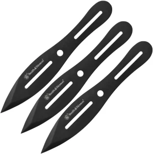 Smith & Wesson Bullseye 8" Throwing Knife Set Black (3 Knives) SWTK8BCP, Smith & Wesson Bullseye 8" Throwing Knife Set Black (3 Knives) SWTK8BCP for Sale, Smith & Wesson Bullseye 8" Throwing Knife Set Black (3 Knives) SWTK8BCP