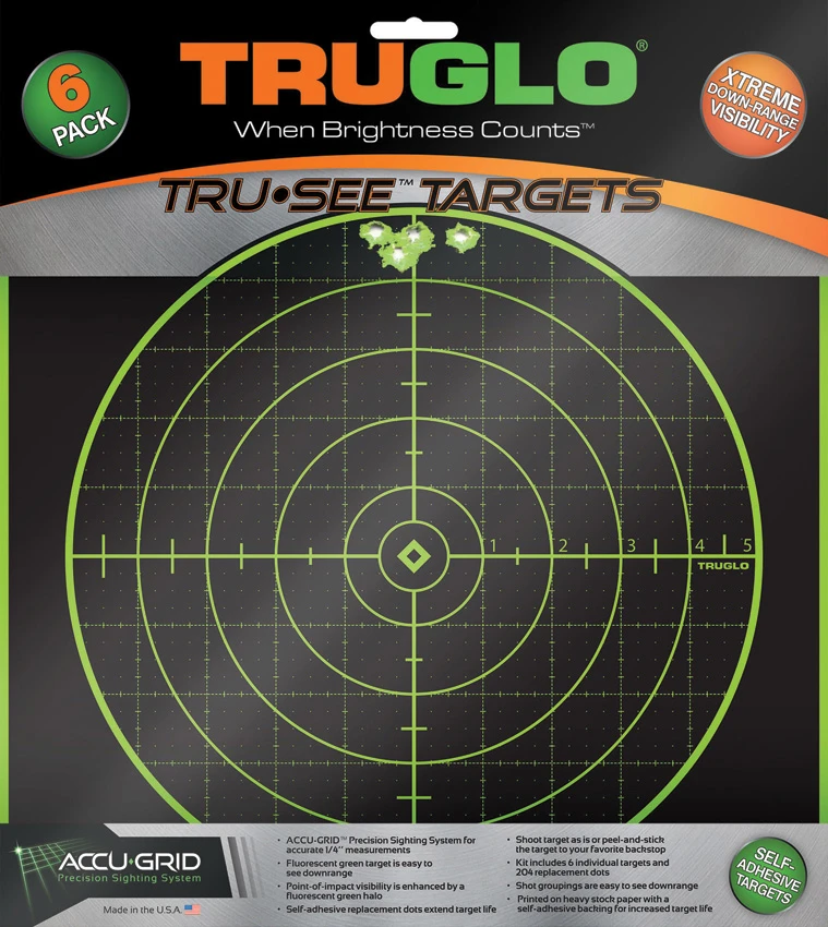 TruGlo 12X12" Tru-See Target 100Yrd (6 Pack), TruGlo 12X12" Tru-See Target 100Yrd (6 Pack) for Sale, TruGlo 12X12" Tru-See Target 100Yrd (6 Pack)