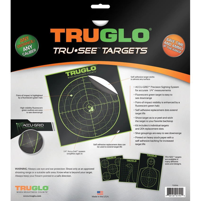 TruGlo 12X12" Tru-See Target 100Yrd (6 Pack), TruGlo 12X12" Tru-See Target 100Yrd (6 Pack) for Sale, TruGlo 12X12" Tru-See Target 100Yrd (6 Pack)