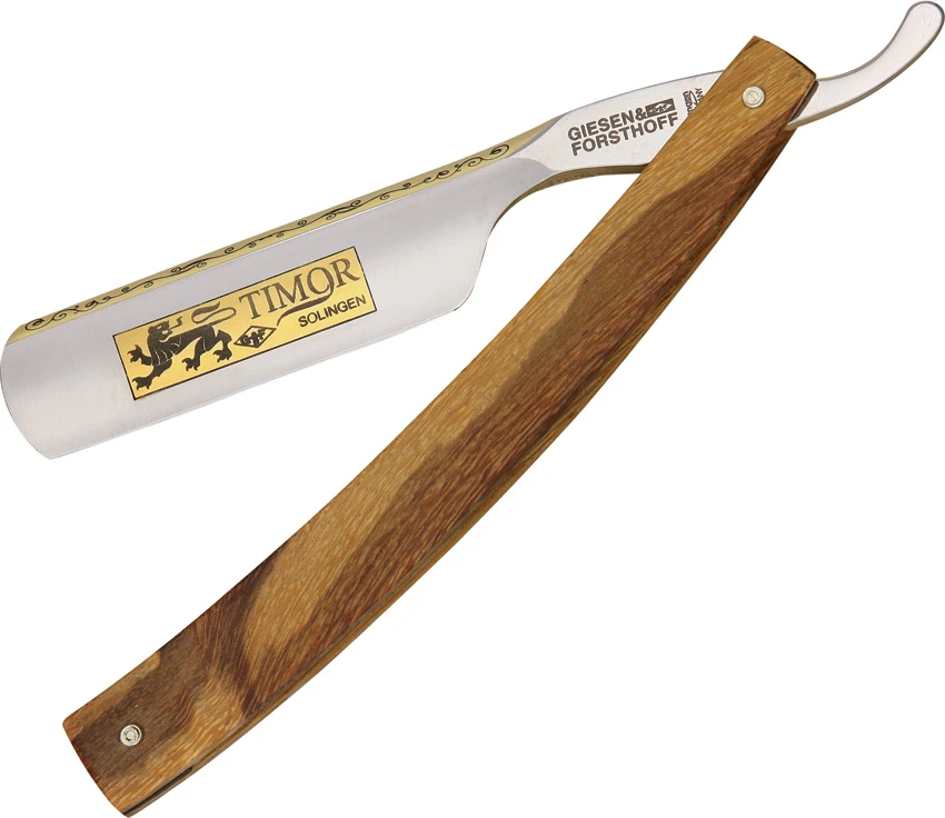 Timor Lion Straight Razor Maple Wood Handle (6/8" Carbon Steel) 382, Timor Lion Straight Razor Maple Wood Handle (6/8" Carbon Steel) 382 for Sale, Timor Lion Straight Razor Maple Wood Handle (6/8" Carbon Steel) 382