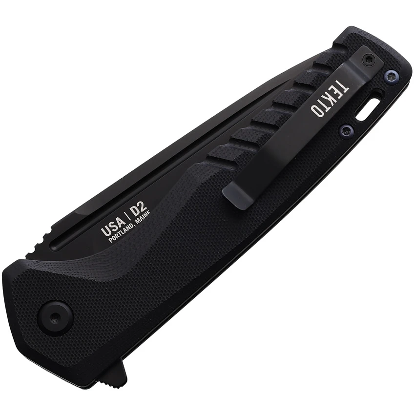Tekto Knives F3 Charlie Button Lock Knife Black G-10/Blue Button (3.8" Black), Tekto Knives F3 Charlie Button Lock Knife Black G-10/Blue Button (3.8" Black) for Sale, Tekto Knives F3 Charlie Button Lock Knife Black G-10/Blue Button (3.8" Black)