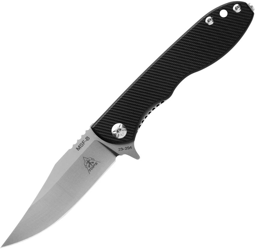 Tops MSF Linerlock Black Elmax, Tops MSF Linerlock Black Elmax for Sale, Tops MSF Linerlock Black Elmax