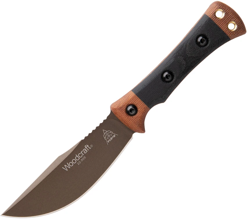 TOPS Knives Marble's Woodcraft Fixed Blade Knife Black Micarta (4.4" Bronze), TOPS Knives Marble's Woodcraft Fixed Blade Knife Black Micarta (4.4" Bronze) for Sale, TOPS Knives Marble's Woodcraft Fixed Blade Knife Black Micarta (4.4" Bronze)
