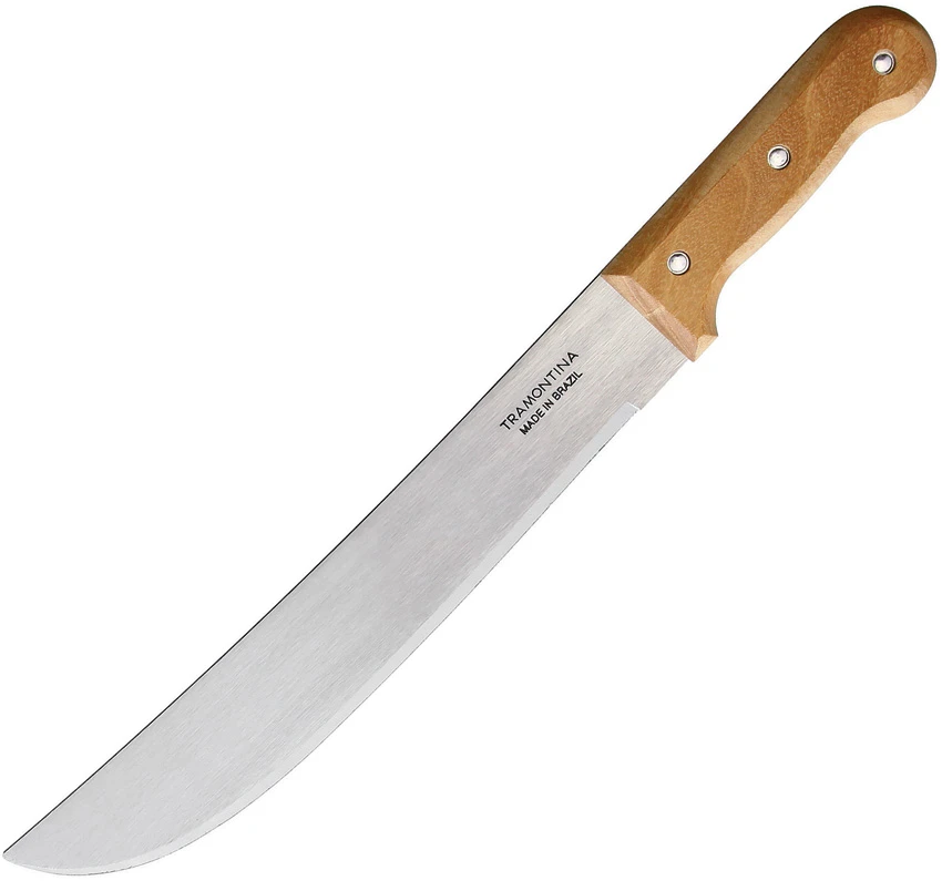 Tramontina Machete Fixed Blade Knife Wood (12" Satin), Tramontina Machete Fixed Blade Knife Wood (12" Satin) for Sale, Tramontina Machete Fixed Blade Knife Wood (12" Satin)