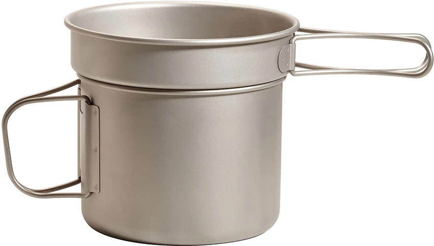 Vargo Ti-Boiler Titanium Pot/Mug & Lid/Pan Double Boiler (0.9 + 0.4 liters), Vargo Ti-Boiler Titanium Pot/Mug & Lid/Pan Double Boiler (0.9 + 0.4 liters) for Sale, Vargo Ti-Boiler Titanium Pot/Mug & Lid/Pan Double Boiler (0.9 + 0.4 liters)