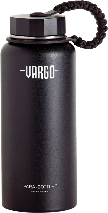 Vargo Black Stainless Steel Para-Bottle Water Bottle 32 oz. (0.95 liter), Vargo Black Stainless Steel Para-Bottle Water Bottle 32 oz. (0.95 liter) for Sale, Vargo Black Stainless Steel Para-Bottle Water Bottle 32 oz. (0.95 liter)