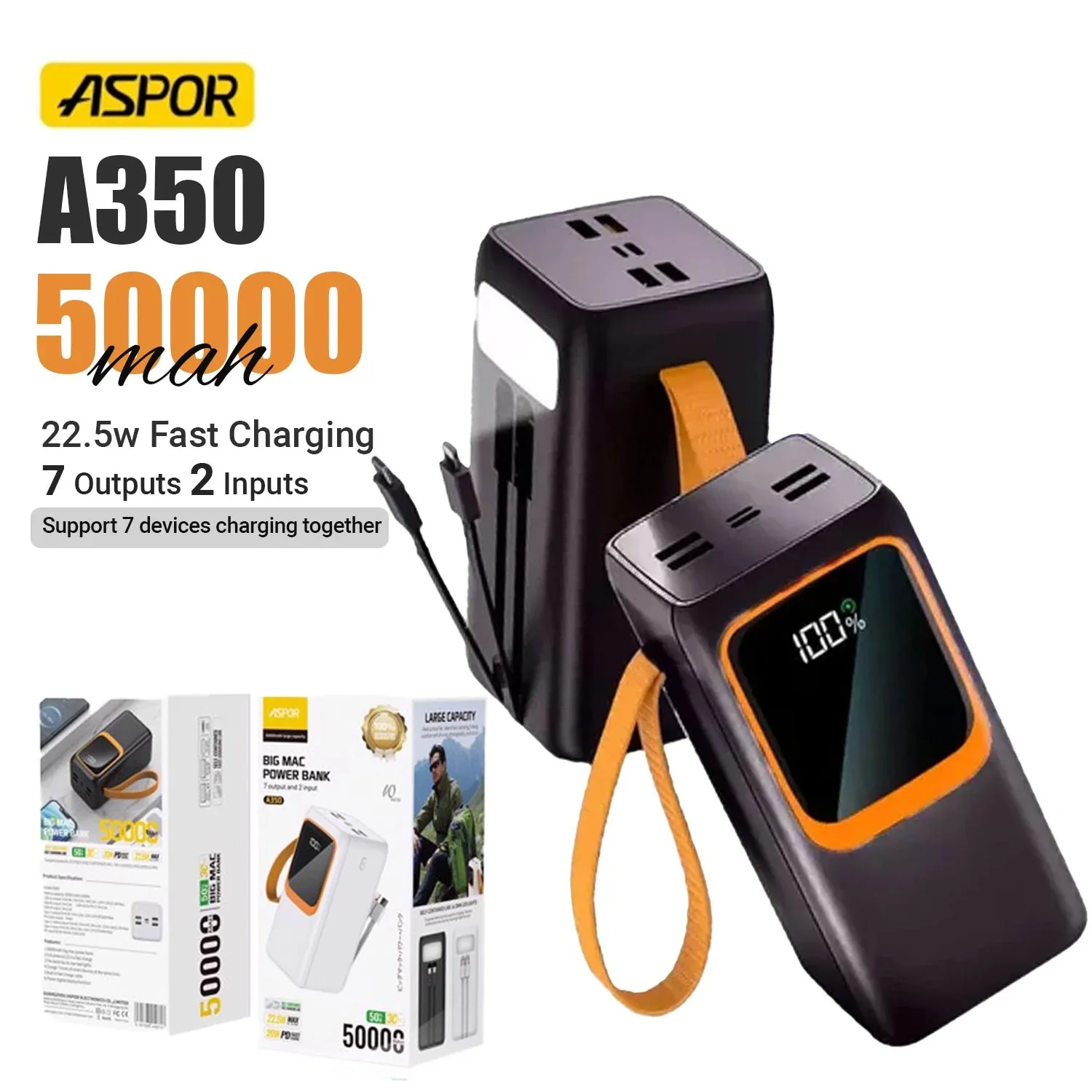 ASPOR A350 50000mAh Fast Charge Power Bank , ASPOR A350 50000mAh Fast Charge Power Bank for sale , ASPOR A350 50000mAh Fast Charge Power Bank for Sale in Pakistan , ASPOR A350 50000mAh Fast Charge Power Bank Available in Pakistan , ASPOR A350 50000mAh Fas