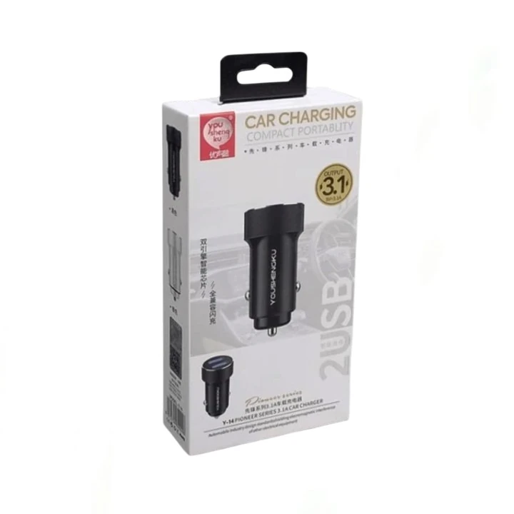 YOUSHENQKU CAR CHARGER 3.1A Y14 , YOUSHENQKU CAR CHARGER 3.1A Y14 for sale , YOUSHENQKU CAR CHARGER 3.1A Y14 for Sale in Pakistan , YOUSHENQKU CAR CHARGER 3.1A Y14 Available in Pakistan , YOUSHENQKU CAR CHARGER 3.1A Y14 in lowest price