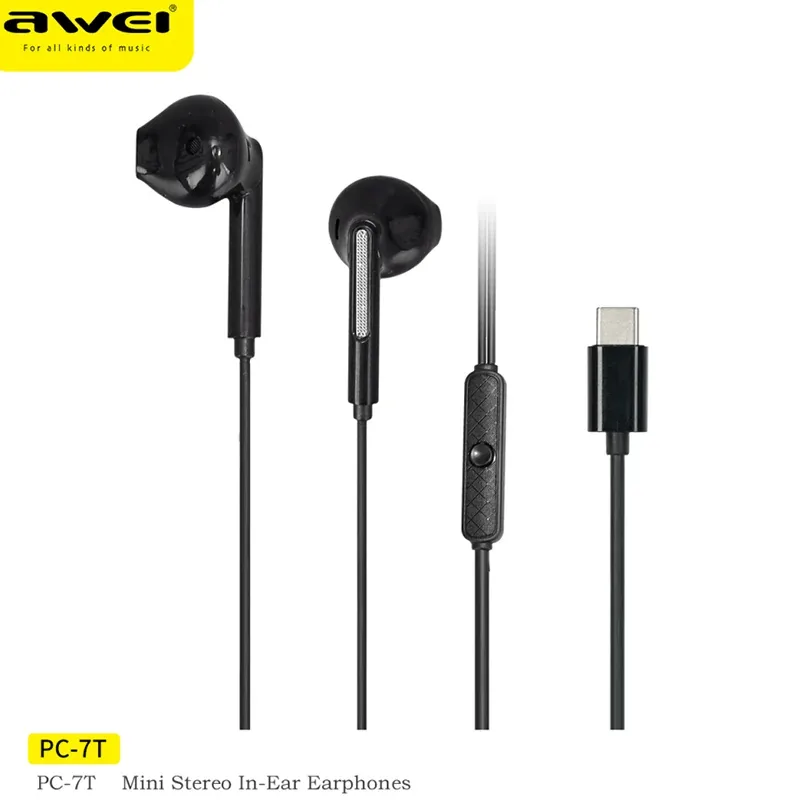 Awei PC-7T/PC-7 Wired Headphones With Mic Earphones Type C Hands-free , Awei PC-7T/PC-7 Wired Headphones With Mic Earphones Type C Hands-free for sale , Awei PC-7T/PC-7 Wired Headphones With Mic Earphones Type C Hands-free for Sale in Pakistan , Awei PC-7